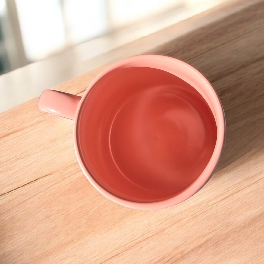 New Charming Pink and Cream Dog Mom Mug 4.25"x3.5" NWT - Picture 3 of 3